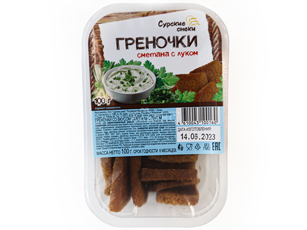 Сурские гренки Сметана с луком (100 гр) в Тольятти