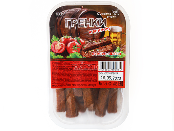 Сурские гренки Томат спайси (100 гр) в Тольятти